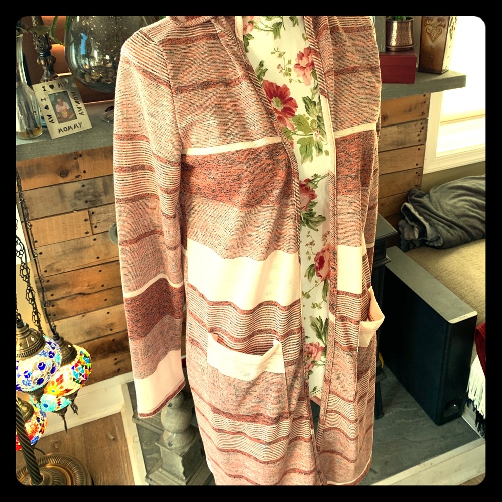 Sweater cardigan hooded